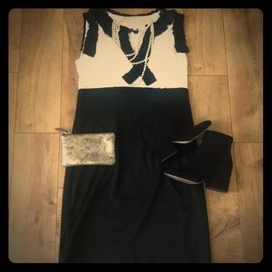 The Limited Tuxedo Dress Ruffles Pencil Skirt